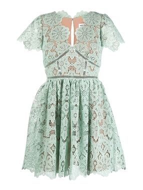 slim fit dress slacks Olive Rhinestone Mini Dress – self-portrait